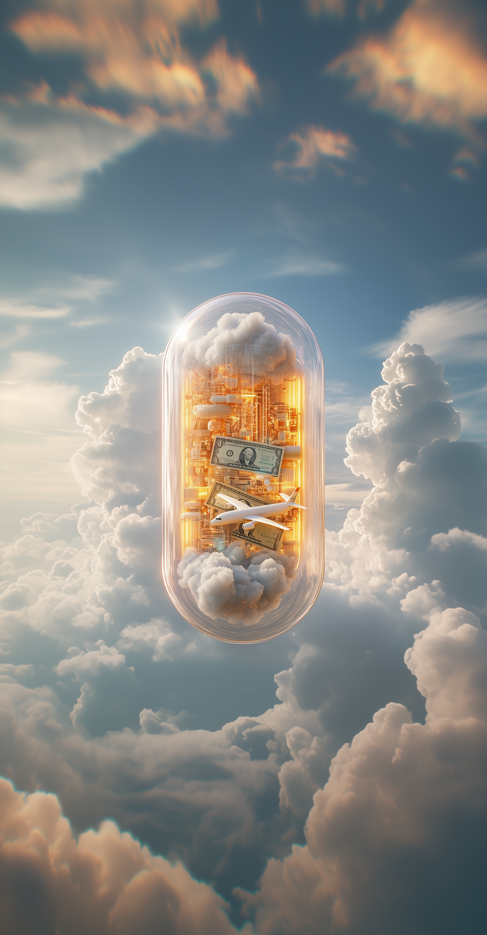 artgueta_A_round_pill_in_the_sky_with_light_behind_it._inside_o_bdd7cdf6-5981-4f71-b6ac-30d641606367
